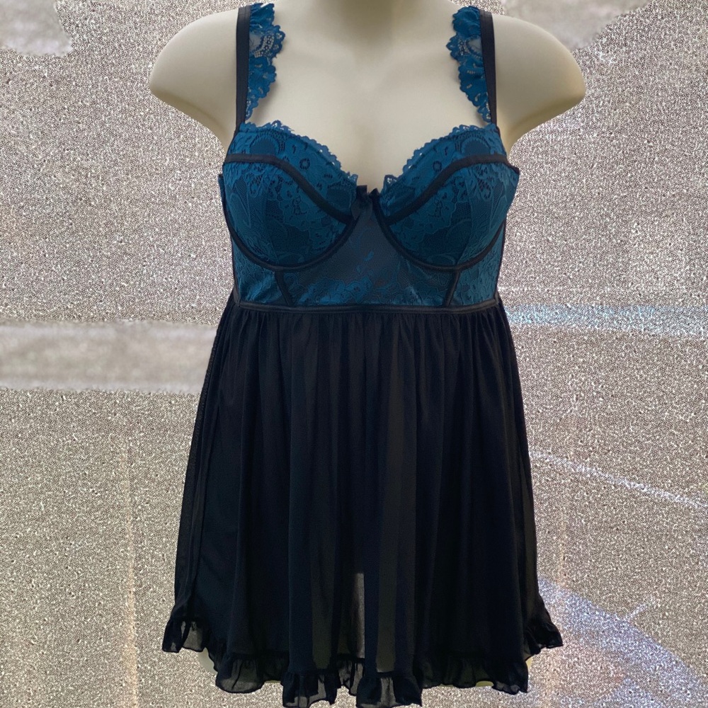 Blue and Black Lingerie from Torrid